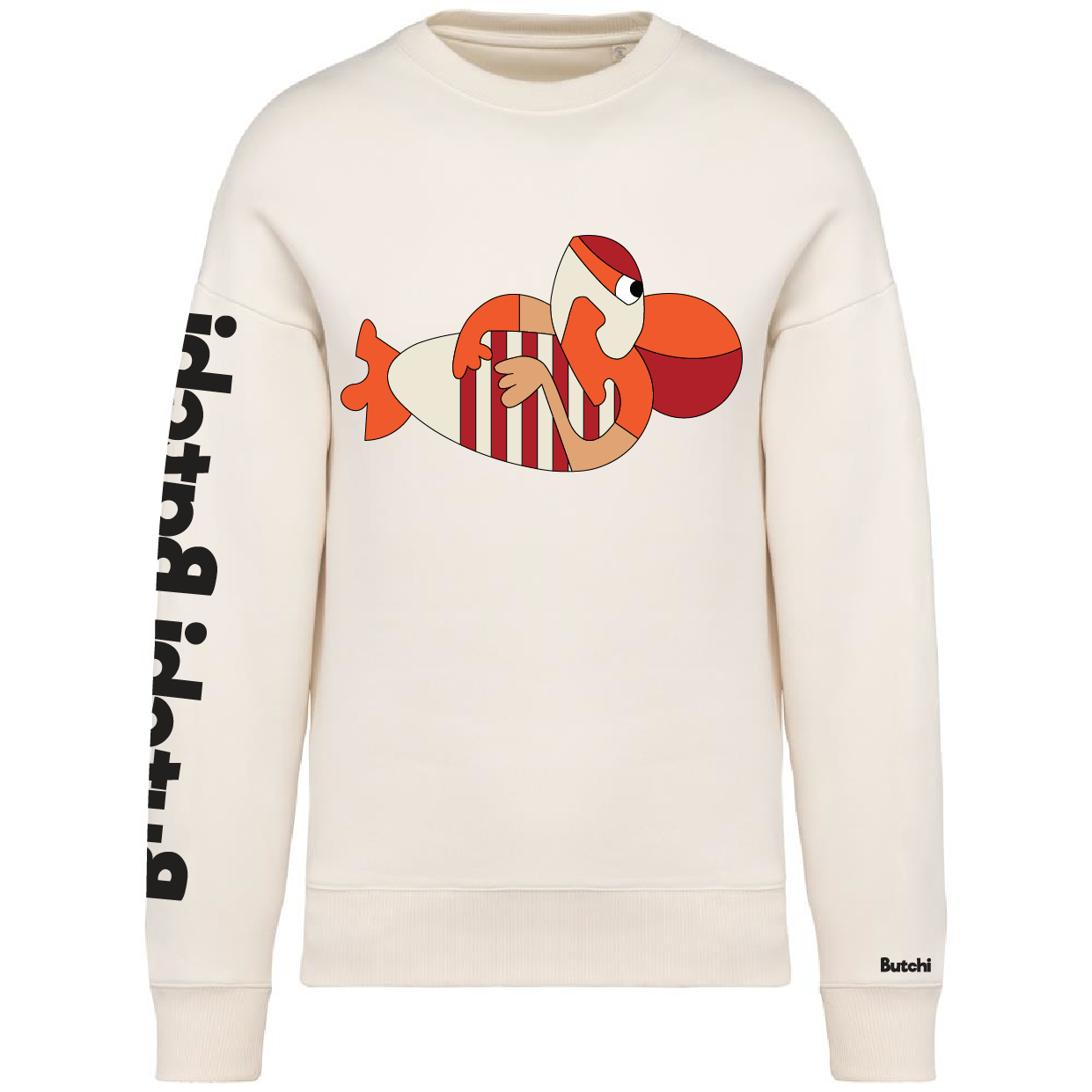 Butchi Batchi – “Stripe Hugger” Sweater (Ivory)