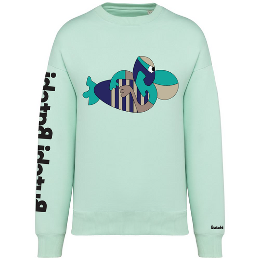 Butchi Batchi – “Stripe Hugger” Sweater (Brook green)