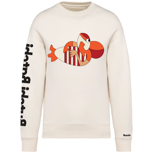 Butchi Batchi – “Stripe Hugger” Sweater (Ivory)